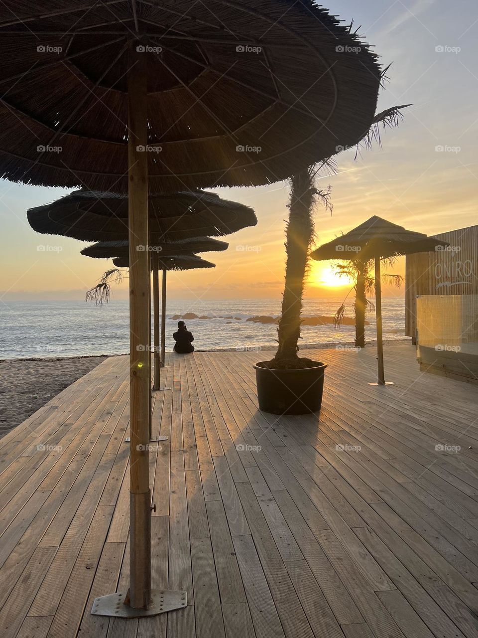 Sitting in the sunset