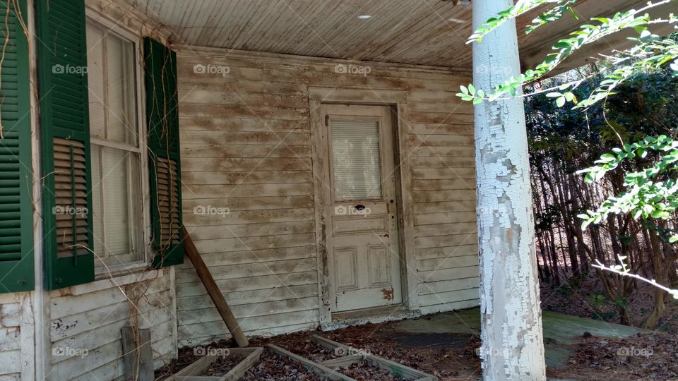 abandoned house door porch