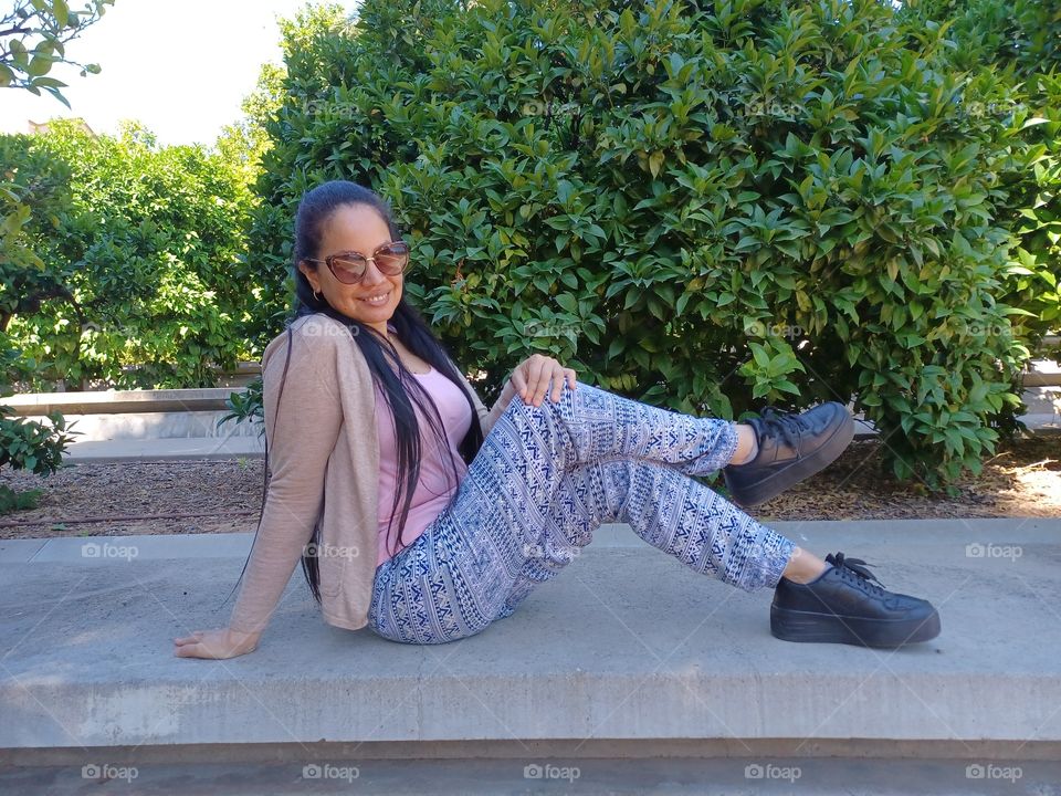 disfrutando el parque