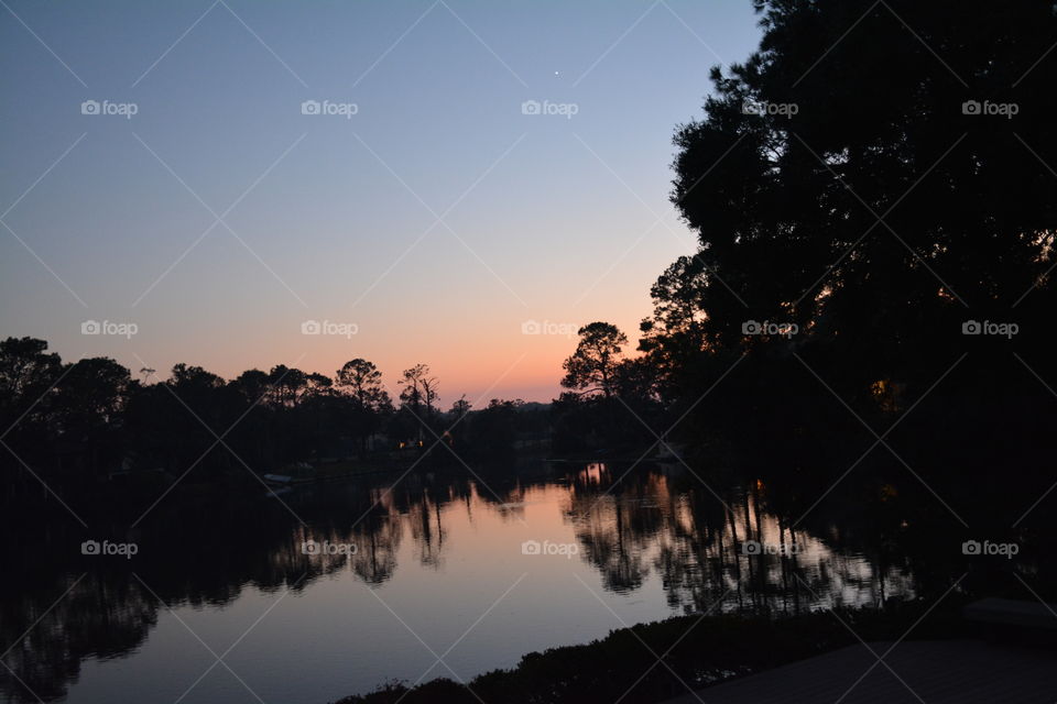 Reflections at sunset 