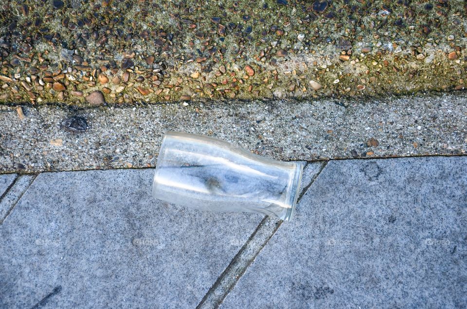 Glass on ground 