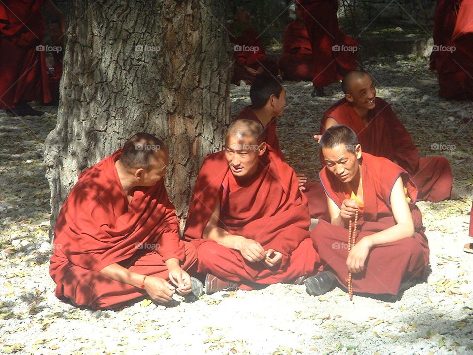 Three Tibetan monks