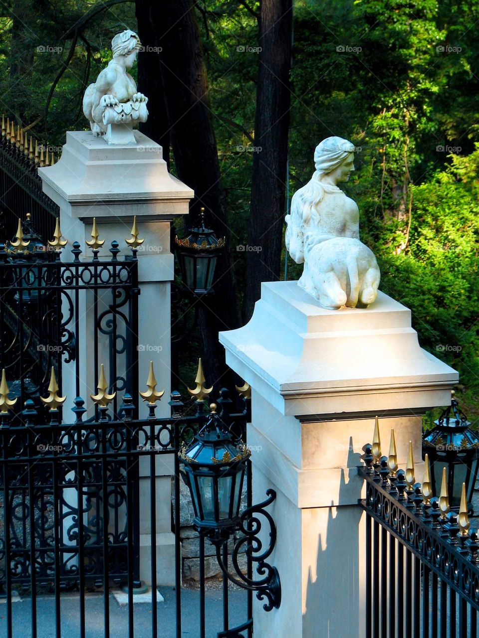 Detail at the Biltmore Estate. Detail of the entrance gate to the Biltmore Estate in Ashville, NC