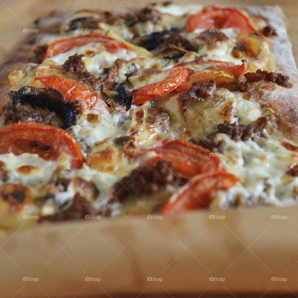 homemade pizza. cook time