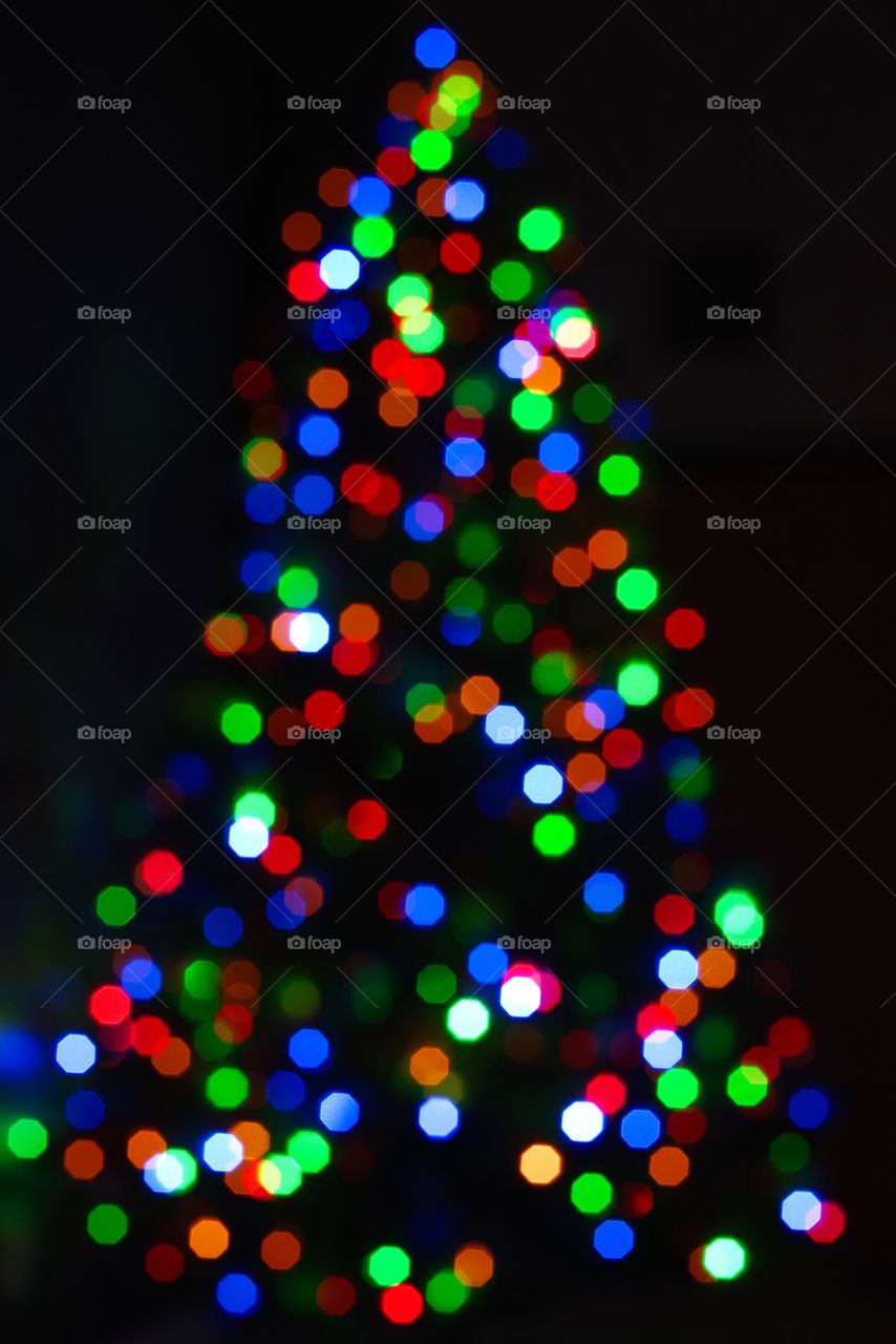 Christmas lights bokeh