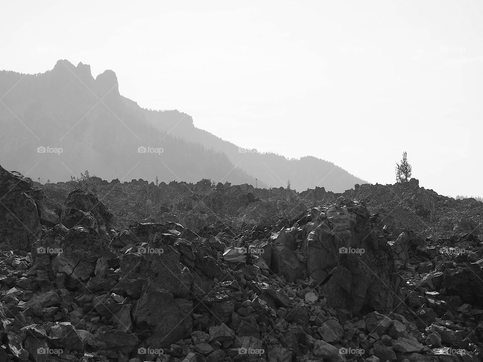 Rugged terrain of the Big Obsidian Flow 