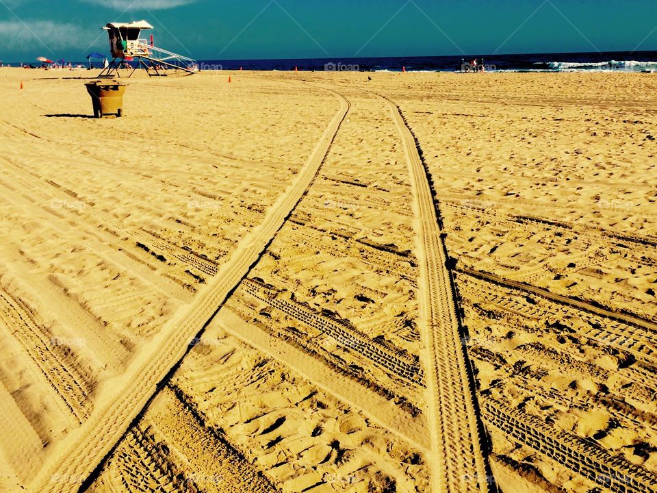 View of a beach in summer