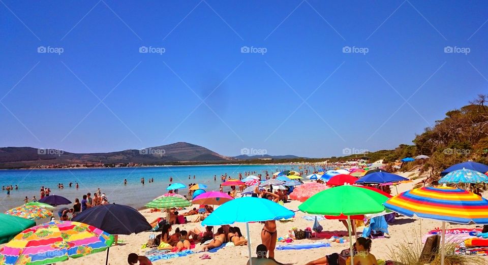 umbrellas on the beach. umbrellas on the beach