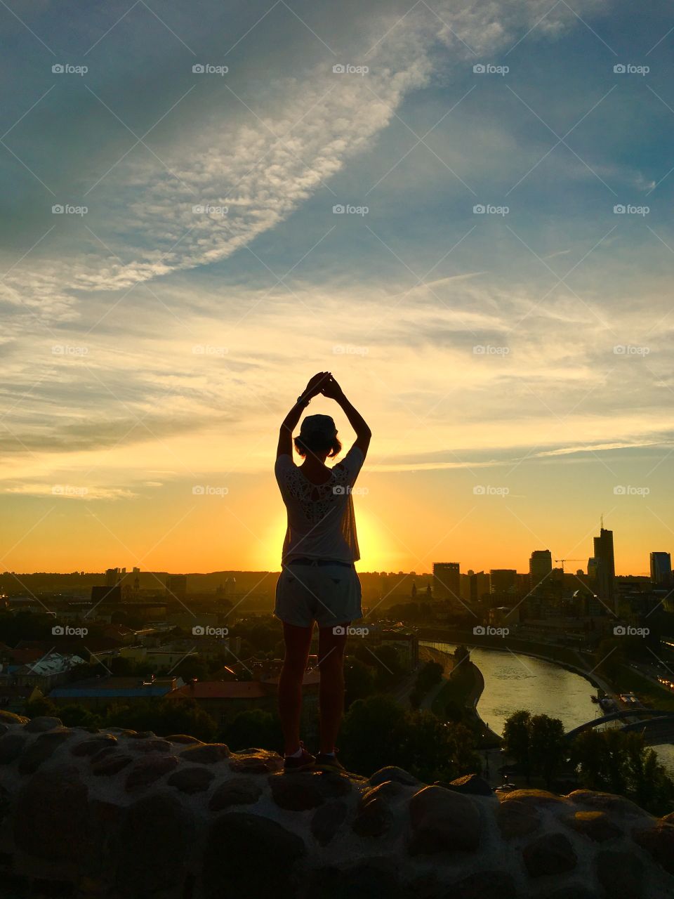 Sunset, People, Landscape, Evening, Girl