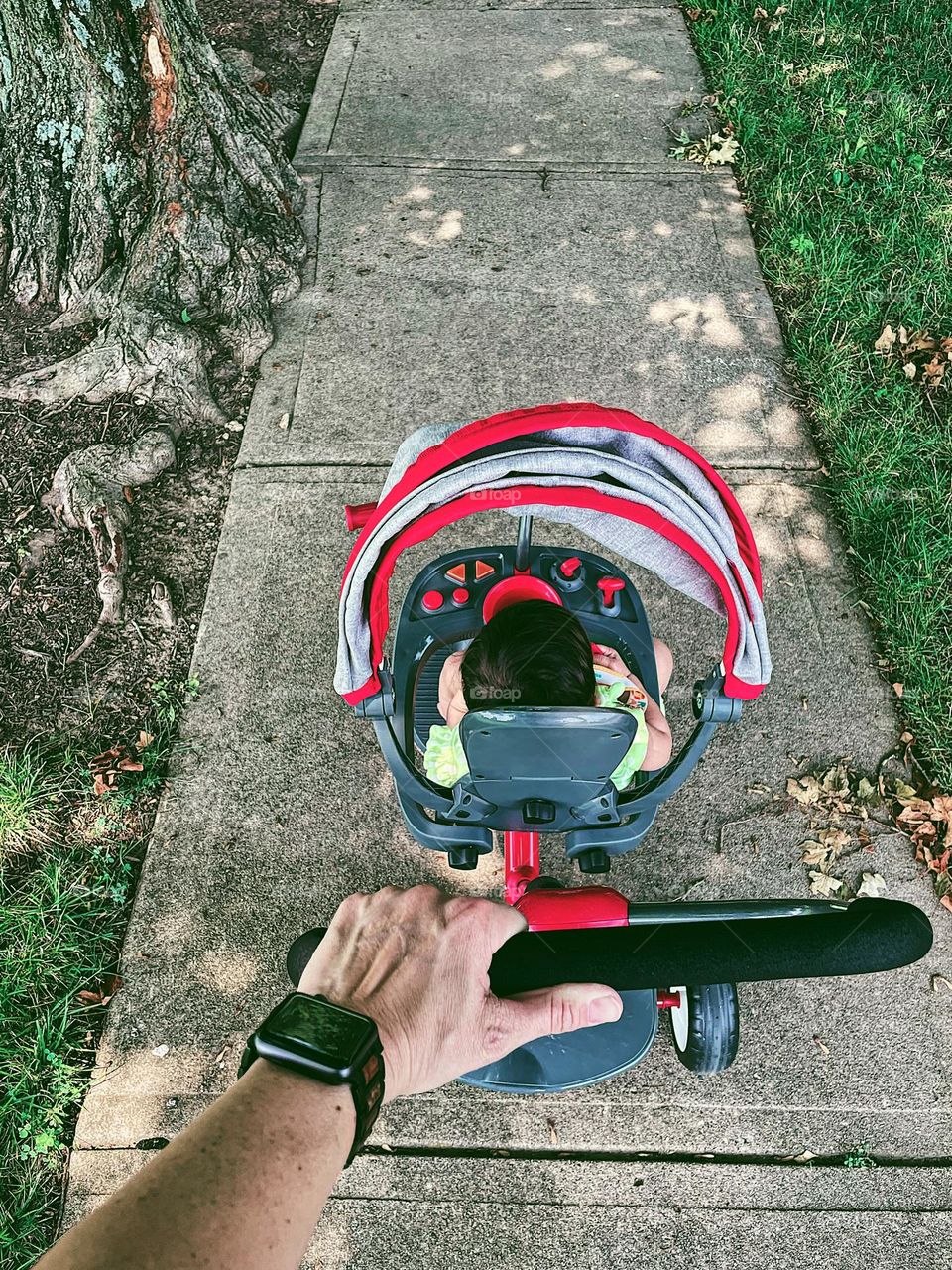 Taking baby on a walk, summertime walks with infant, walking outside with a child, summertime fun with child