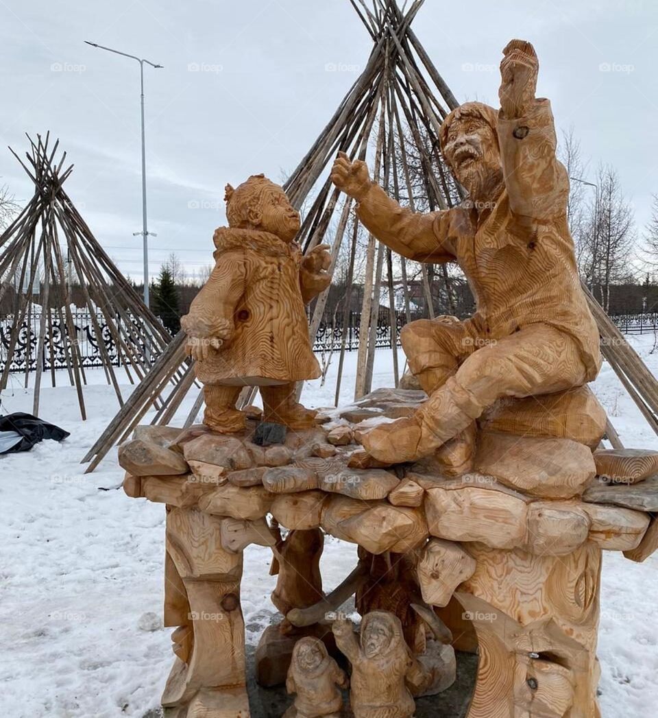 Поделки из дерева , север