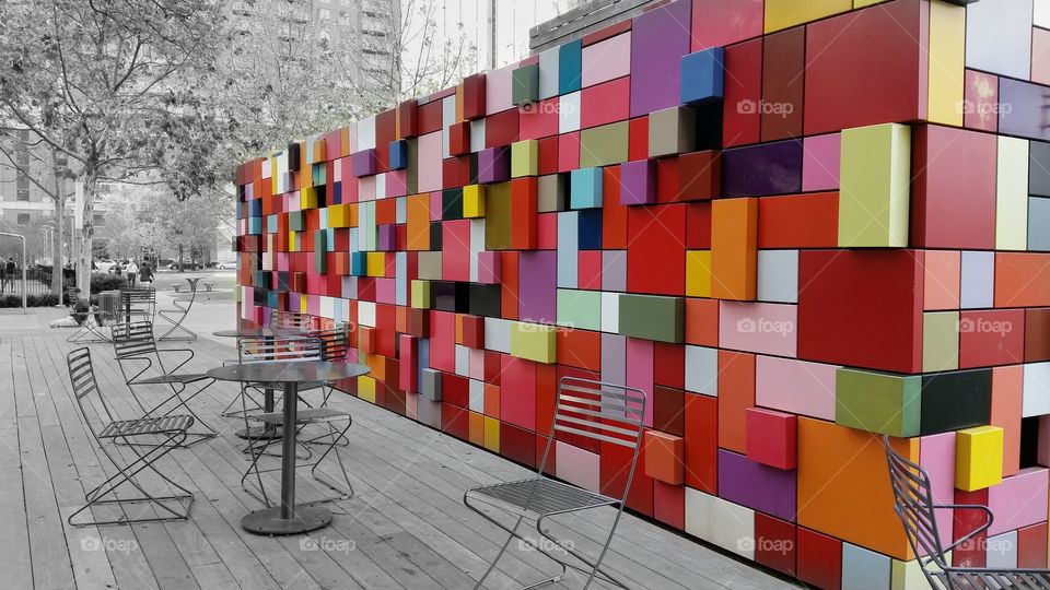 Blocks of colors. Sunday afternoon