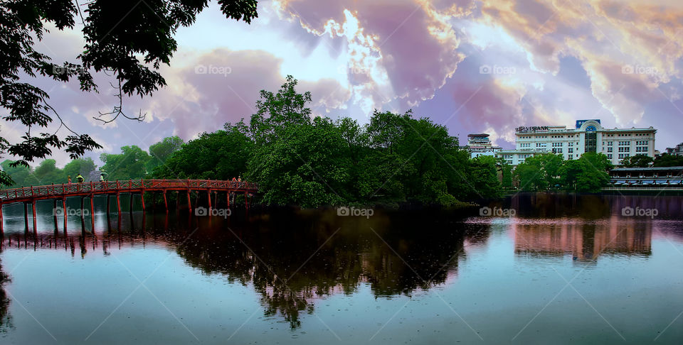 Stormy Sunset Over Hanoi