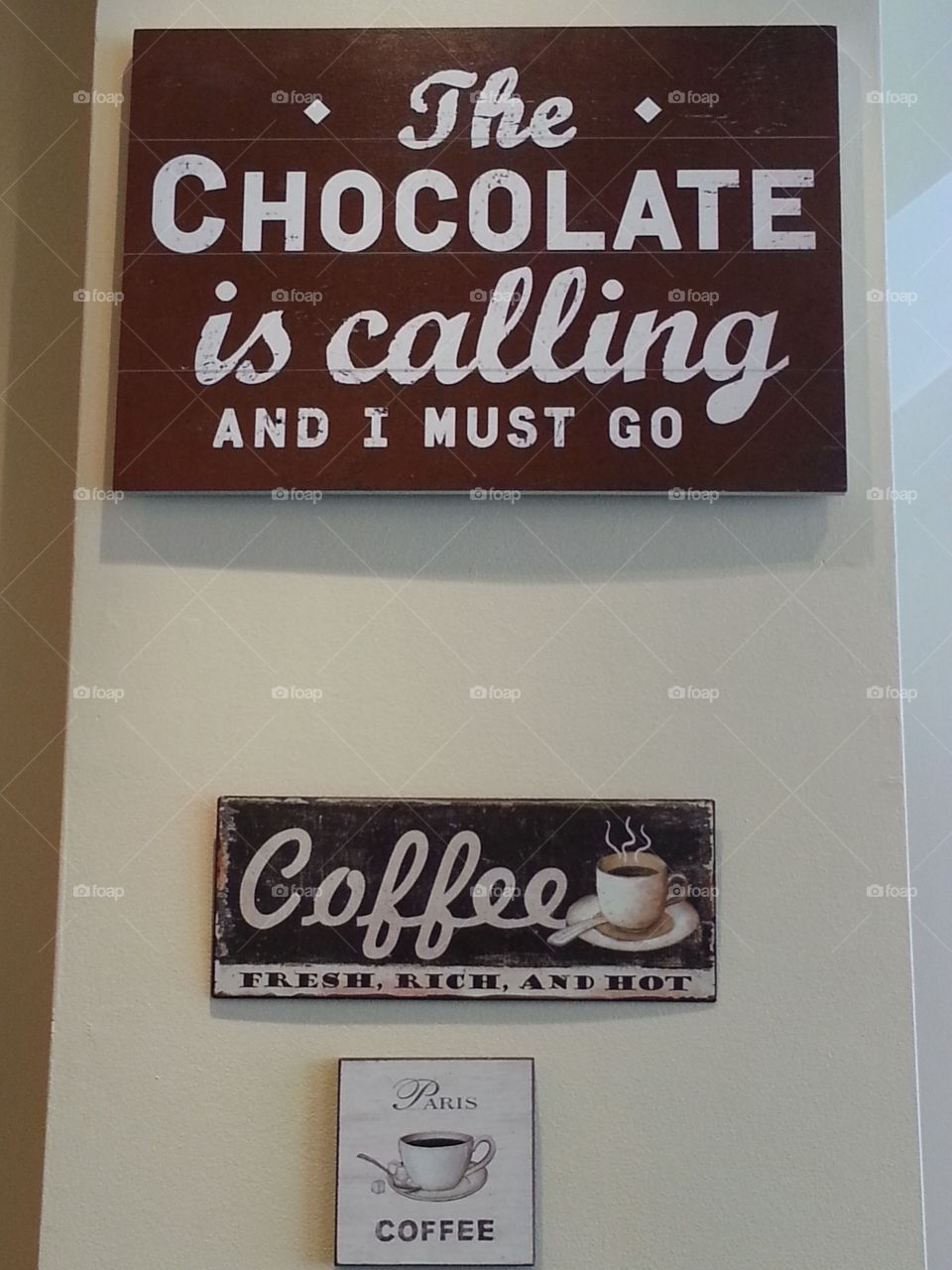 Chocolate & Coffee saying
