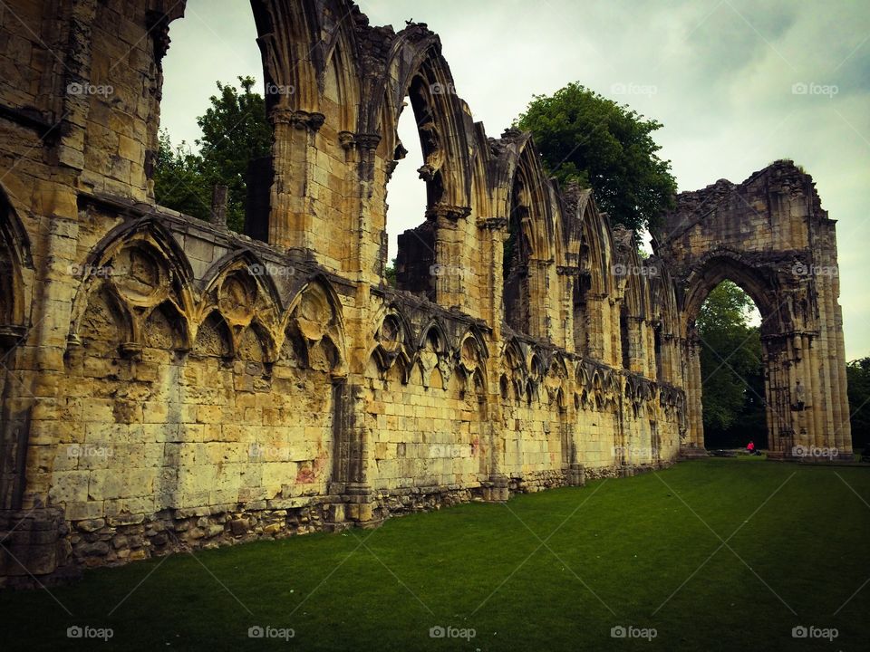 York Ruins . Ruins at the Museum Gardens in York, England