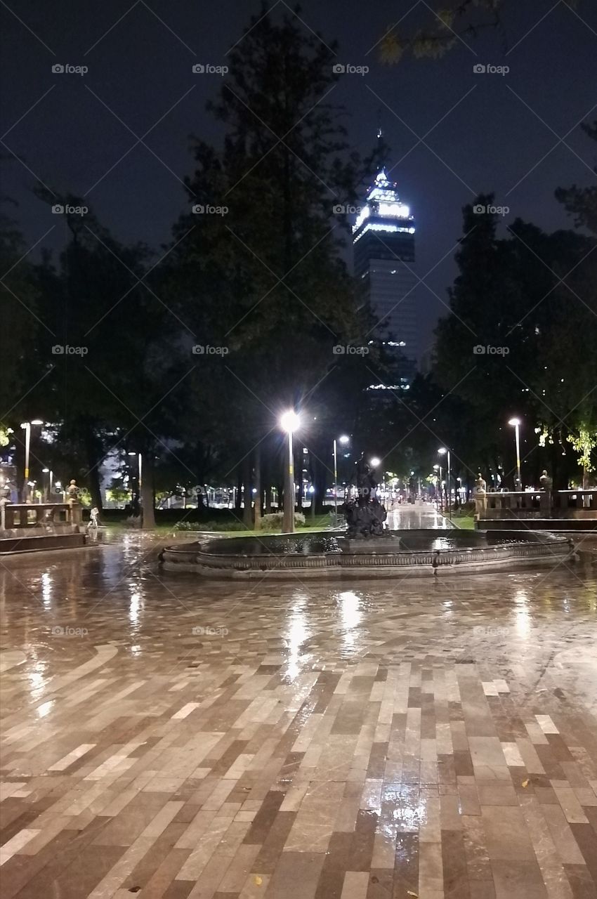 Noche de lluvia.