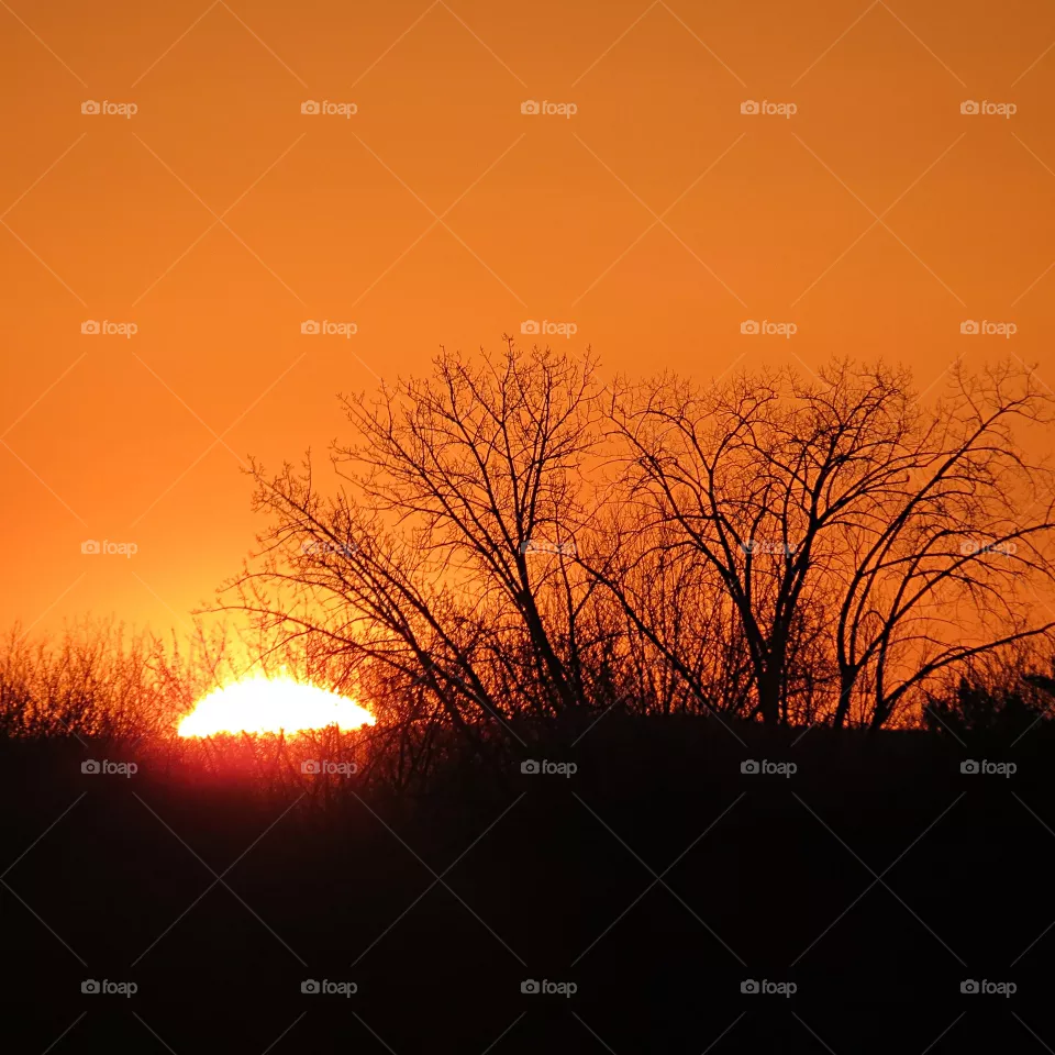 Fiery skies