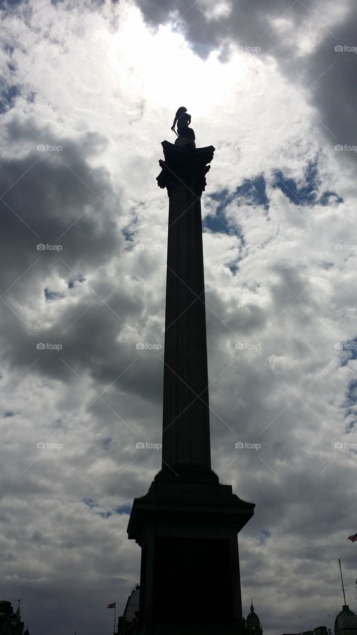 Nelsons column london uk