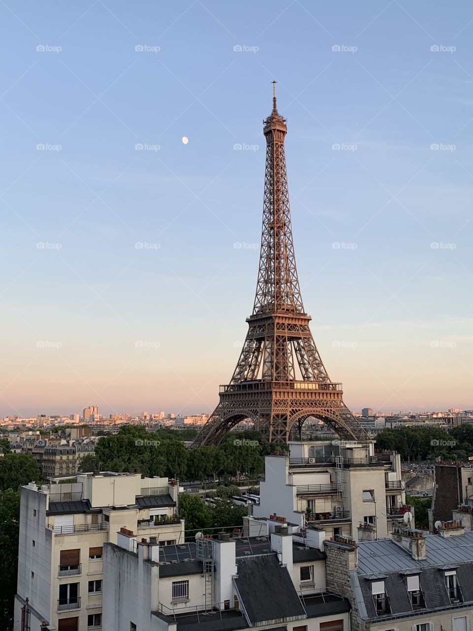 Sunset in Paris views