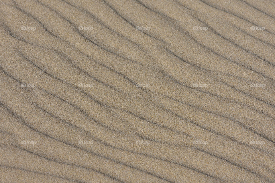 Soft Flowing Beach Sand Ripples, Mossel Bay, South Africa