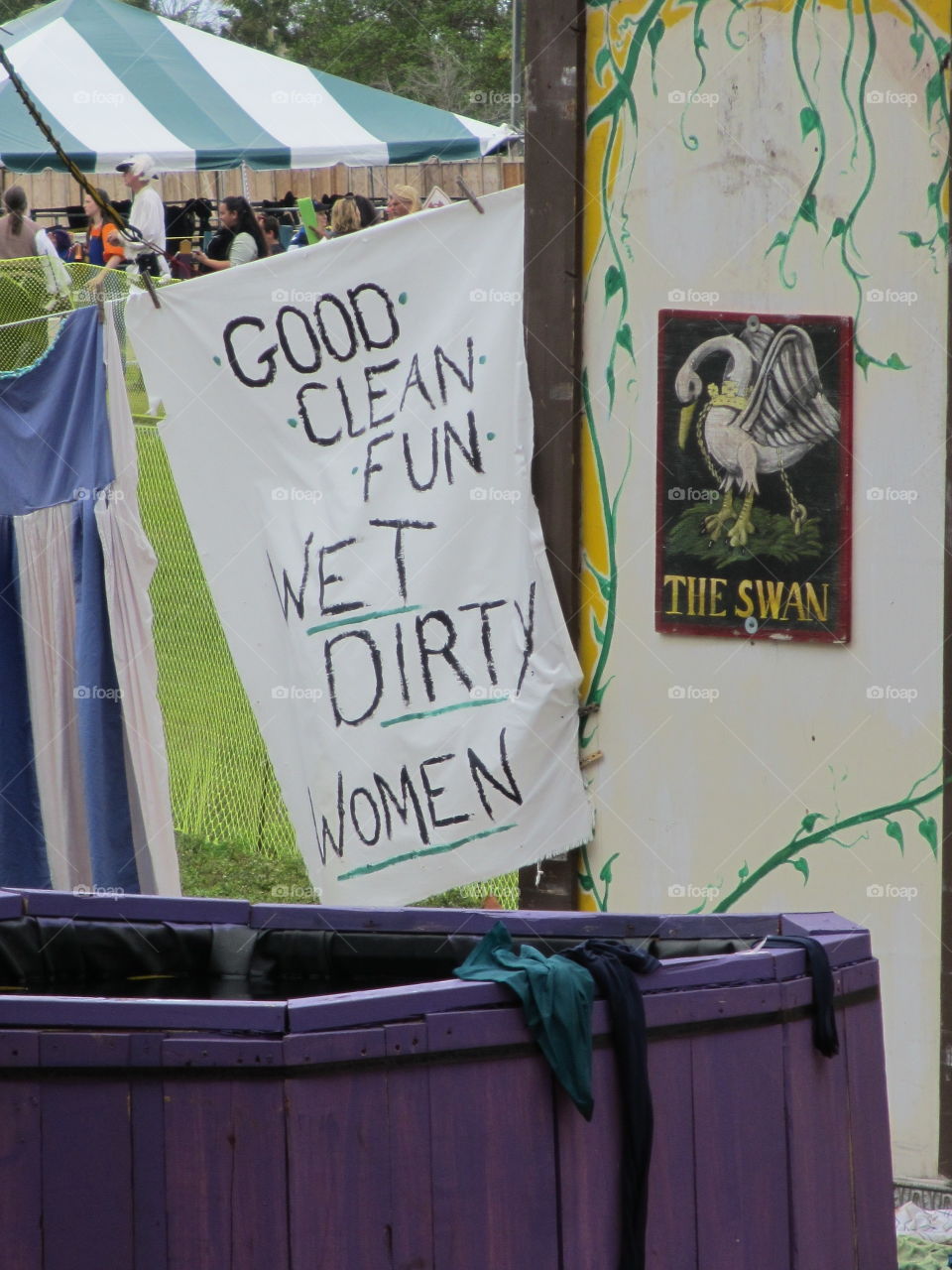 Good clean fun with wet dirty women sign at Renaissance Festival