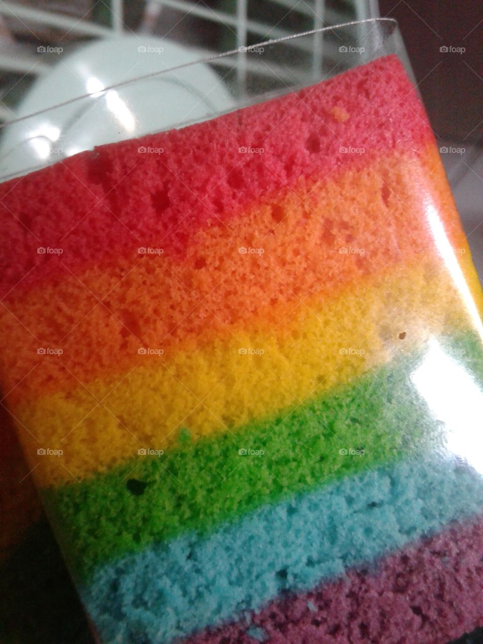 rainbow cake like a rainbow pillow