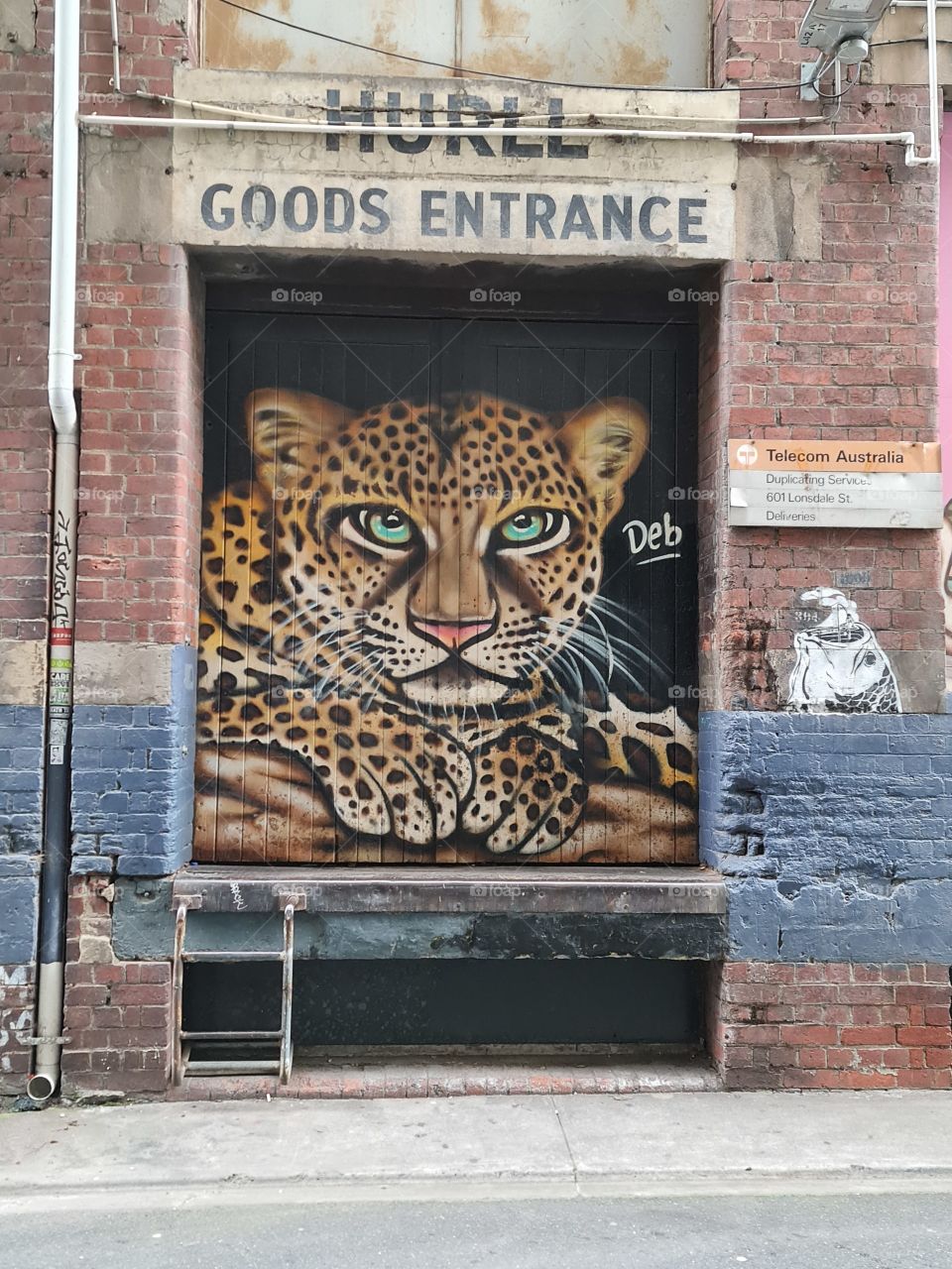 Wall art in Melbourne Australia CBD by Deb number one