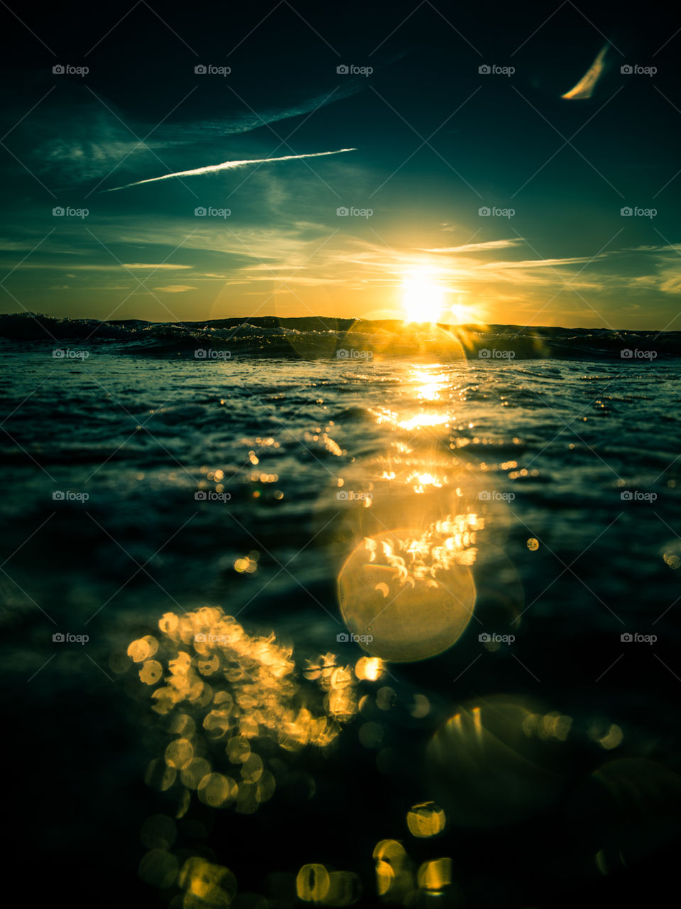 Sun, Sunset, Water, Dawn, No Person