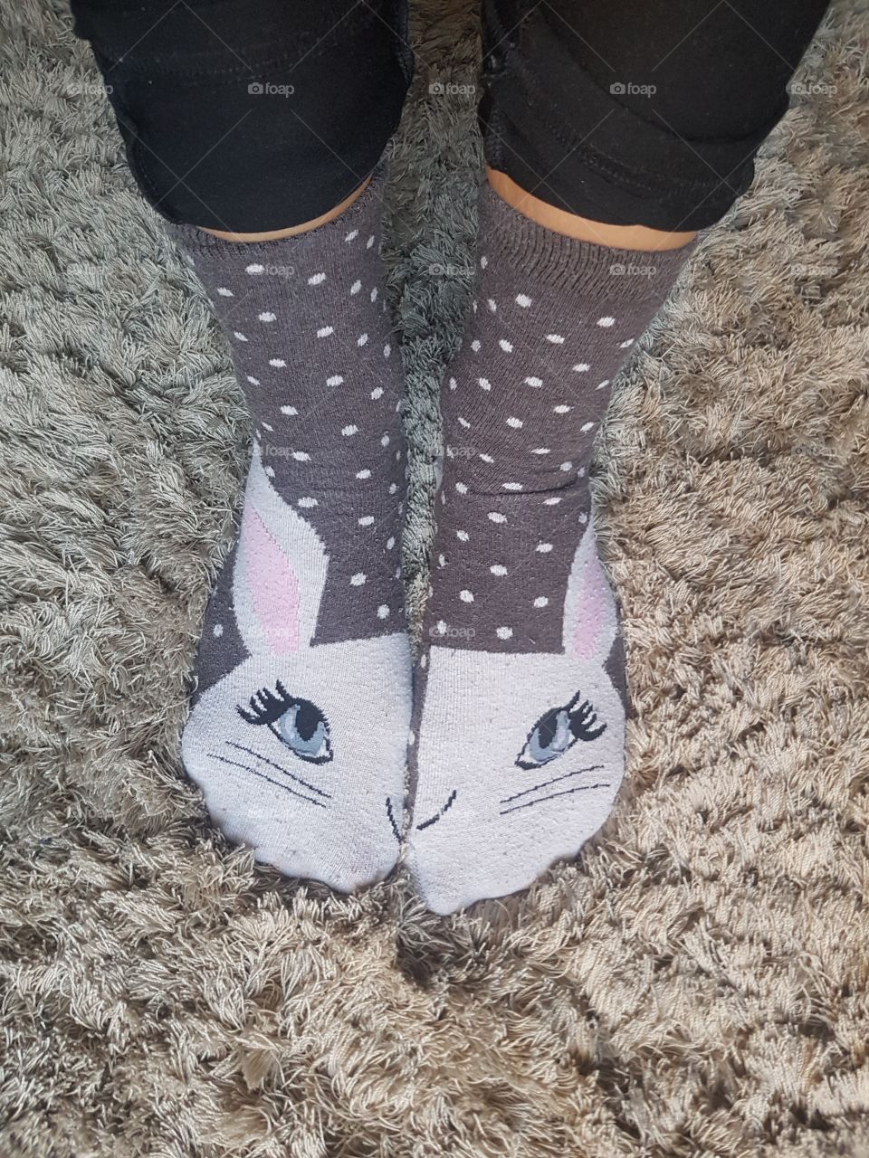 Bunny puzzle socks