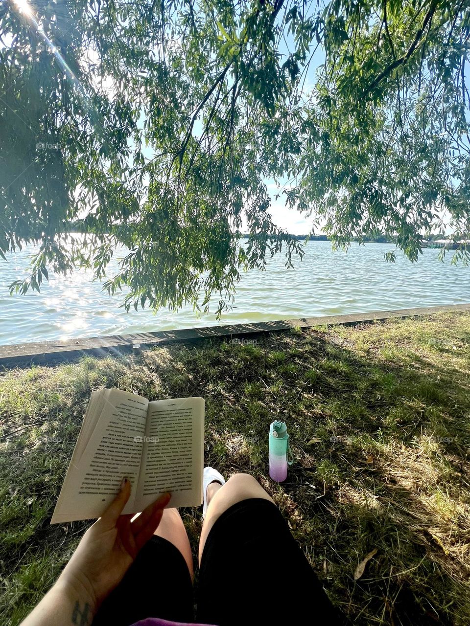 walk, rest, relax. Reading a book, relaxing for the soul. A walk near the lake.