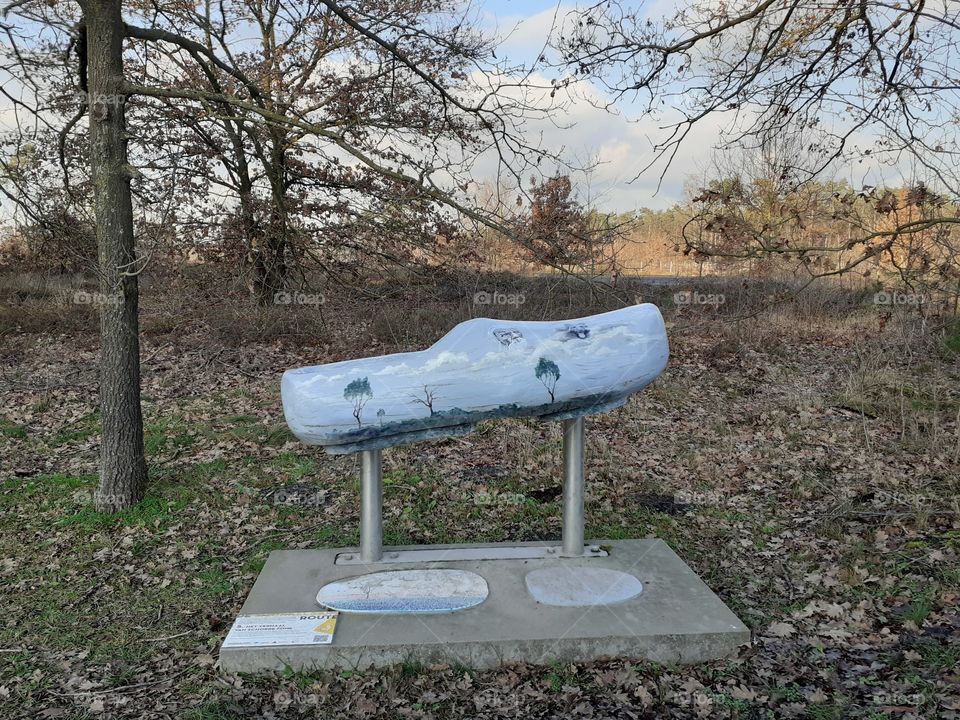 A stone clump along the road