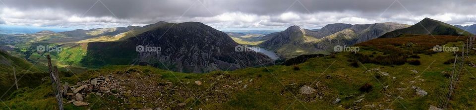 Taken at the end of July 2017. To the left the Carneddau mountain range. Llyn Ogwen is the lake in the middle, with Tryfan on the right.