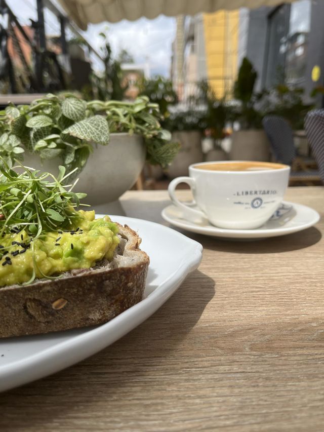 Plants, coffee and food