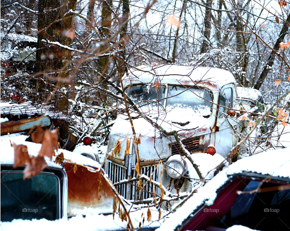 old car. rusted out old truck