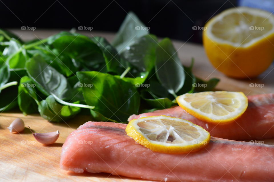 salmon and spinach