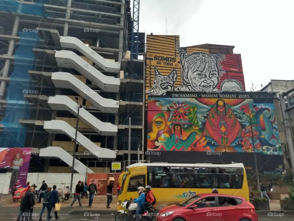 Graffiti no centro de Bogotá