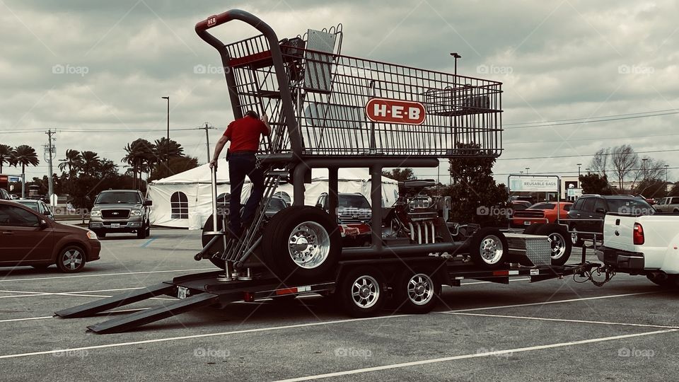 HEB Hot Rod Giant Grocery Basket Hot Wheels Racer