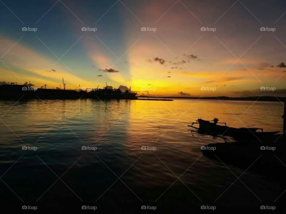 sunset on saumlaki island indonesia