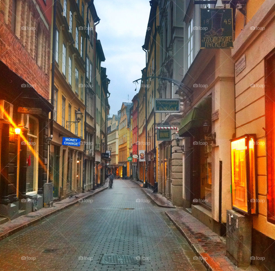 stockholm street city old town by bergenstrahle