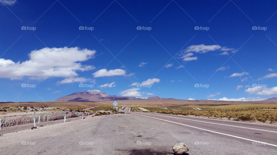 One stone on the way - Atacama Desert