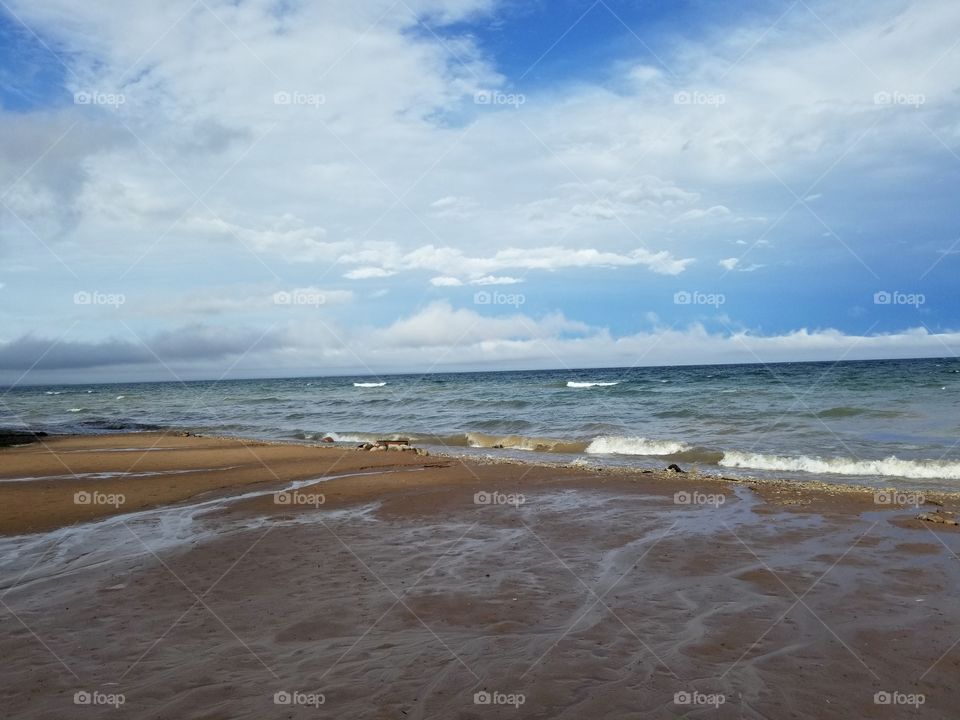 Lake Huron after the storm.