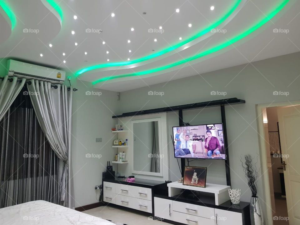 It's my bedroom with a television