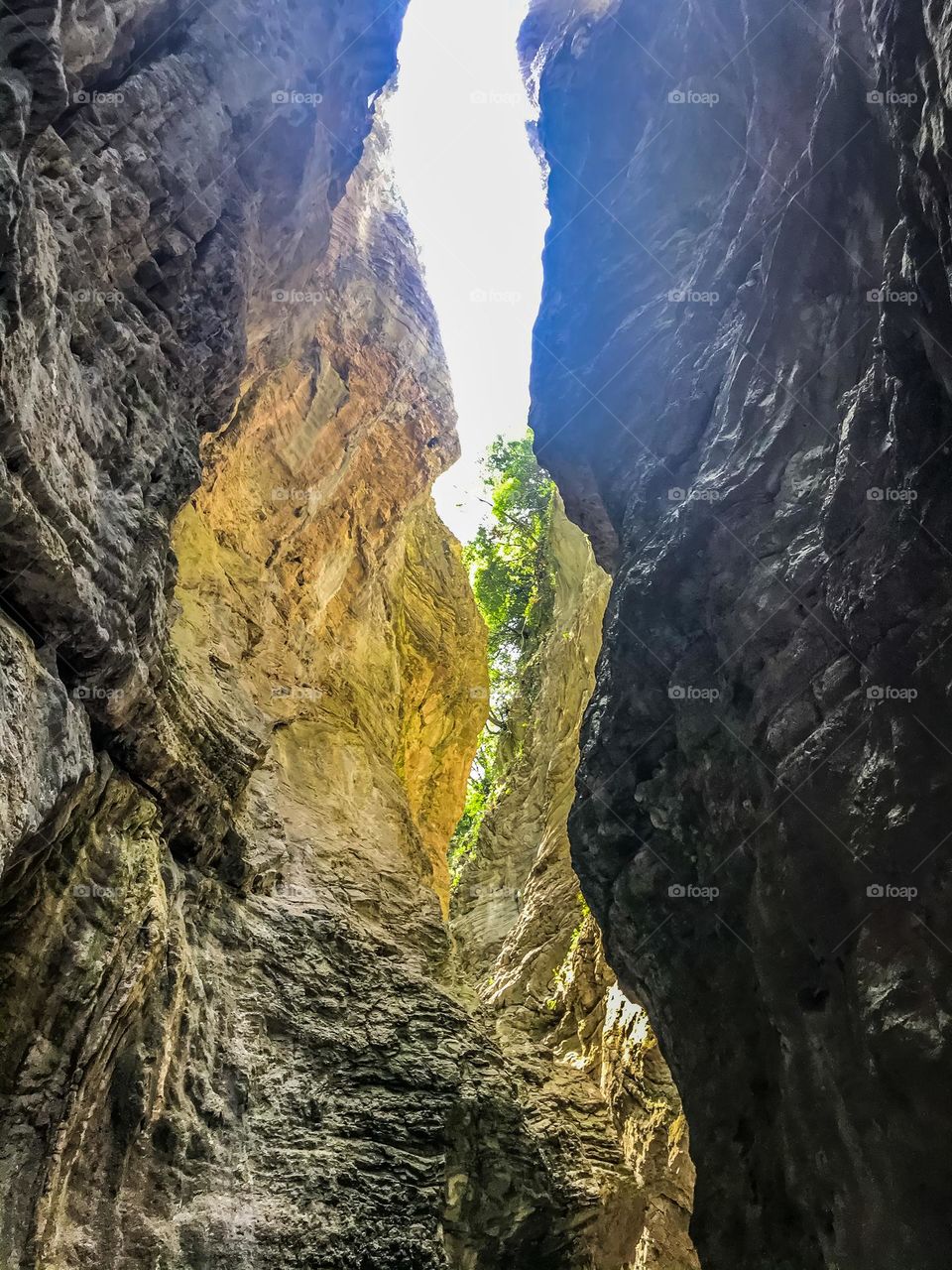 Beautiful cliffs on a mountain road