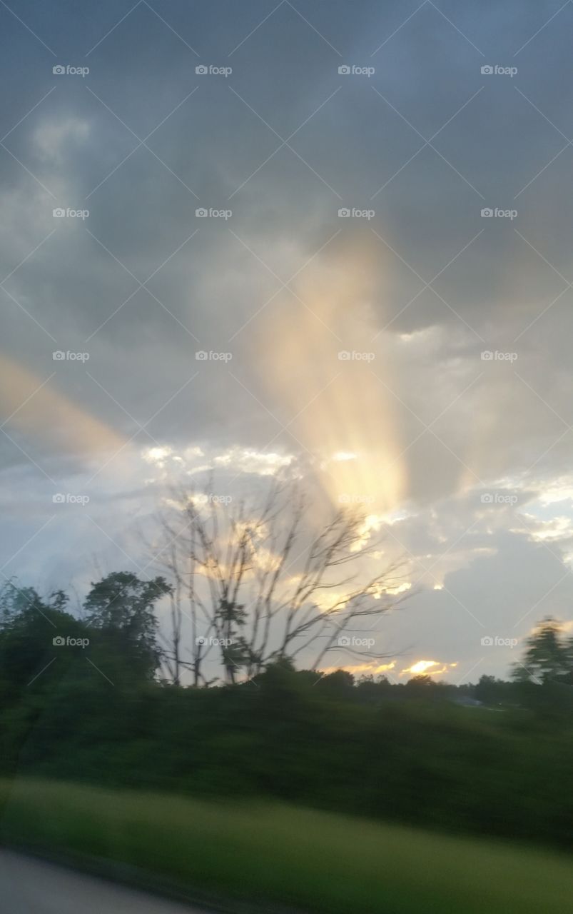 Sun rays following the storm