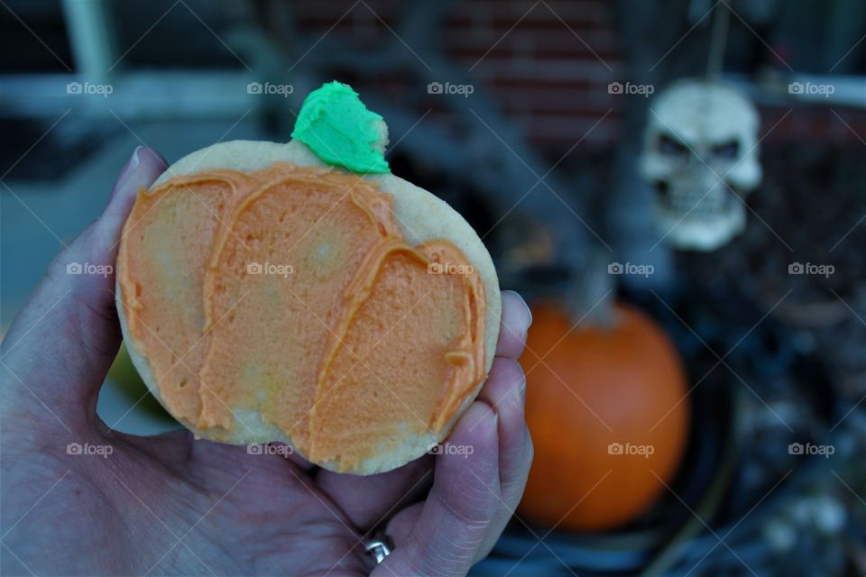 pumpkin sugar cookies