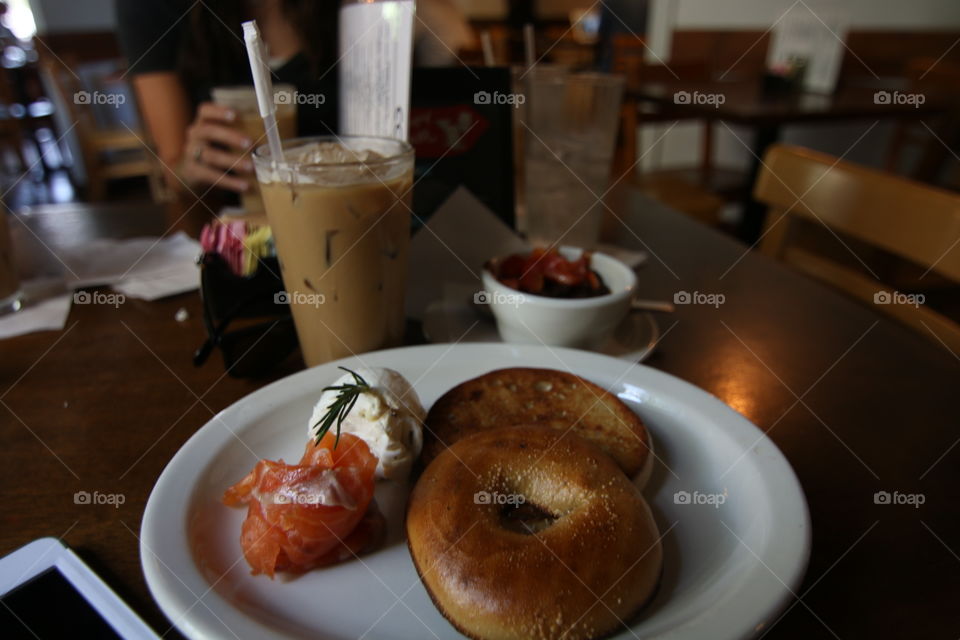 Austin, Tx bagel from Austin Java Cafe. 