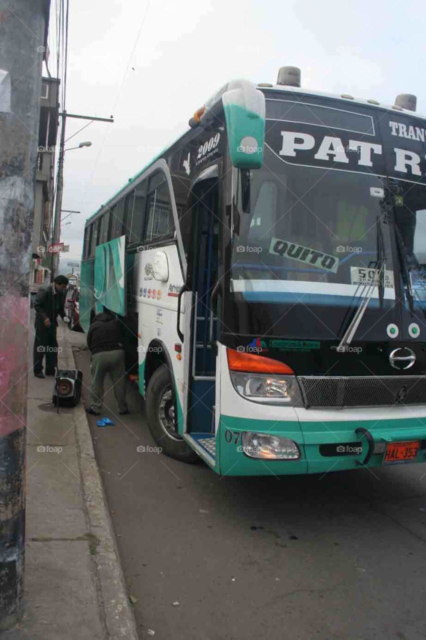 City bus in Riobamba Ecuador r