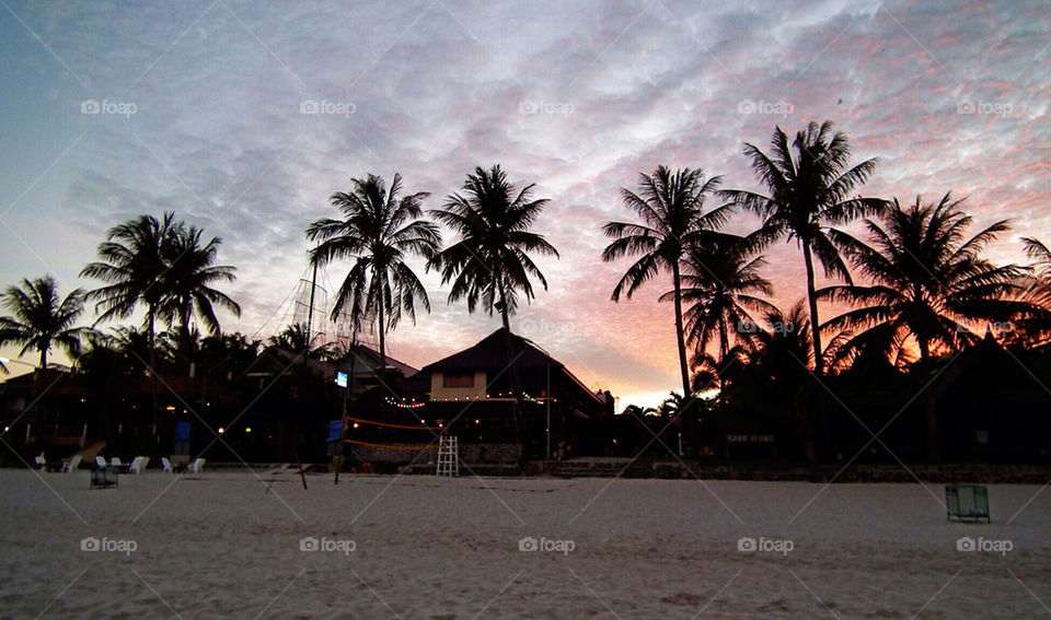 Sunset at ko phangan island Thailand