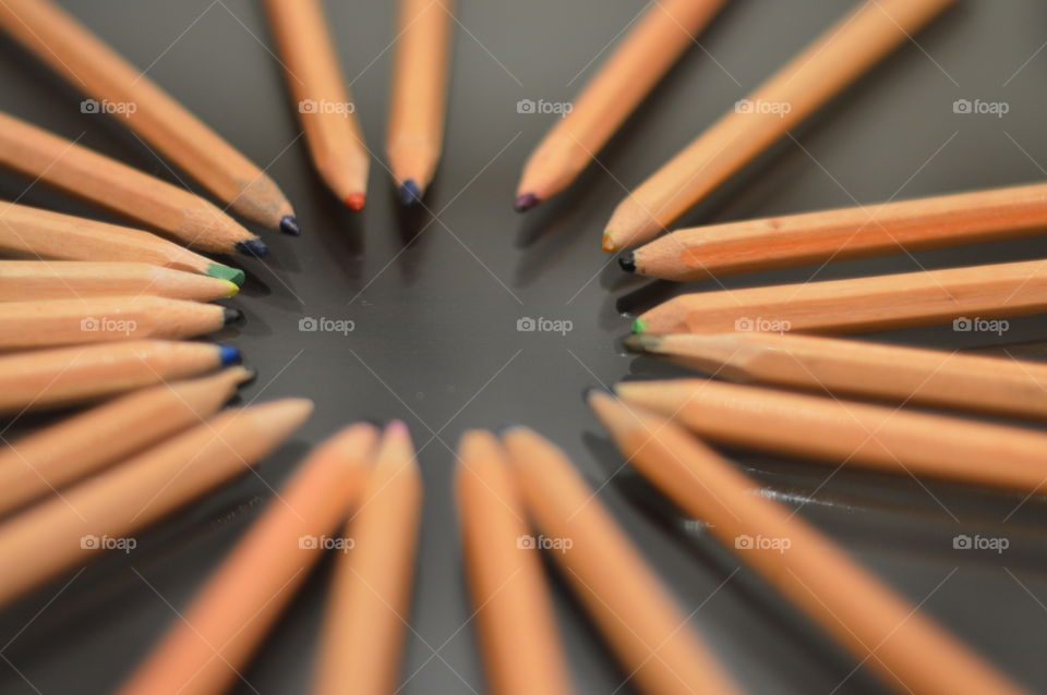 Wood color pencils