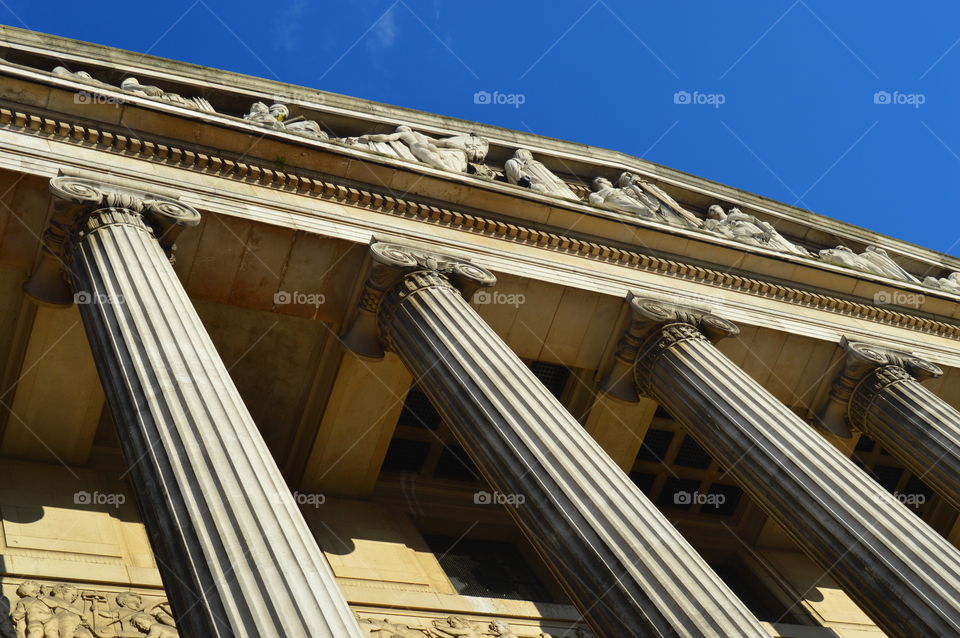 looking up. sky-architecture obove our head. English historic architecture